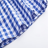 cheap Men&#039;s Button Up Shirts-Men&#039;s Shirt Dress Shirt Button Up Shirt Plaid Wedding Party Black Pink Red Brown Long Sleeve Lapel Spring &amp;  Fall Clothing Apparel