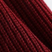 abordables Pull col rond-Homme Chandails de Noël Pull Chandail Pull Gauffré Tricoter Style classique Couleur unie Col Ras du Cou Noël Elégant Formel Intérieur Vêtement Tenue Bouffantes Automne Hiver Vin Potiron S M L