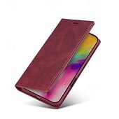 levne Pouzdra pro iPhone-telefon Carcasă Pro iPhone 16 15 14 Pro Max Plus iPhone 13 12 11 Pro Max Mini Flip Cover se stojánkem Magnetické Slot pro kartu Retro TPU PU kůže