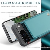 זול תיק טלפון אחר-טלפון מגן עבור גוגל Pixel 9 Pro Pixel 9 Pro XL Pixel 8 Pro Pixel 8 פיקסל 9 כיסוי אחורי עם מעמד חריץ לכרטיס עמיד בזעזועים רטרו TPU PC