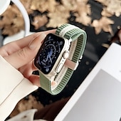 זול להקות Apple Watch-סולו לופ מותאם ל רצועת השעון של Apple Watch 38 מ&quot;מ 40 מ&quot;מ 41 מ&quot;מ 42 מ&quot;מ 44 מ&quot;מ 45 מ&quot;מ 49 מ&quot;מ מתכוונן בד רצועת שעון חלופית ל iwatch Ultra 2 Series 9 8 7 SE 6 5 4 3 2 1