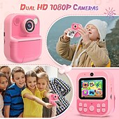 cheap Digital Camera-Instant Print Camera for Kids HD 1080P Print Camera for Kids Digital Camera With 3 Rolls Print Paper for Children Toys Boy Girls Christmas Gift