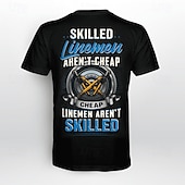 preiswerte Lustige T-Shirts für Männer-Herren Linienrichter T Shirt Kurzarm T-Shirt 3D-Druck Rundhalsausschnitt Hemd Modisch Täglich Strasse Täglich Schwarz Dunkelblau Sommer Frühling Bekleidung S M L XL XXL XXXL