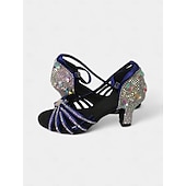 economico Scarpe per balli latini-scarpe da ballo da donna comode ed eleganti - con suola in pelle scamosciata e soletta imbottita