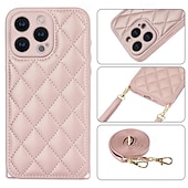 economico Cover per iPhone-telefono Custodia Per iPhone 15 Pro Max Plus iPhone 14 13 12 11 Pro Max Plus iPhone 13 12 11 Pro Max Per retro con cordino con cinturino da polso Resistente agli urti Retrò TPU pelle sintetica