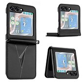 cheap Samsung Cases-Phone Case For Samsung Galaxy Z Flip 6 Z Flip 5 Z Flip 4 Z Flip 3 Back Cover Shockproof Retro TPU PU Leather