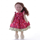preiswerte Puppen-Waldorfpuppe mit Baumwollkörper, Künstlerpuppe, handgefertigte Mini-Anziehpuppe zum Selbermachen (Zubehör Bär nicht im Lieferumfang enthalten) für Weihnachtsgeschenke