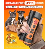 preiswerte Trainingswerkzeuge-Hundetraining Schall Bellen-Hemmer LED-Lampe Ultraschall Sonic Bark Deterrents Hunde Anti Bark Wiederaufladbar Sicherheit ABS + PC Ultraschall Taschenlampe Für Haustiere
