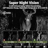economico Videocamere di sorveglianza per esterni-telecamera da caccia con visione notturna alimentata ad energia solare, telecamere da caccia 50mp 4k, tempo di attivazione 0,3s, telecamera da caccia per il monitoraggio della fauna selvatica e la