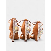 economico Scarpe per balli latini-scarpe da ballo da donna comode ed eleganti - con suola in pelle scamosciata e soletta imbottita