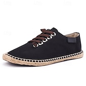 Χαμηλού Κόστους Ανδρικά Sneakers-ανδρικά casual αθλητικά παπούτσια εσπαντρίγιας, ελαφριά παπούτσια με κορδόνια με σόλα από γιούτα, κομψά καλοκαιρινά παπούτσια για καθημερινή χρήση και υπαίθριες δραστηριότητες