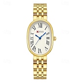 cheap Quartz Watches-Women Quartz Watch Minimalist Luxury Fashion Business Waterproof PU Leather Stainless Steel Strap Watch