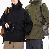 baratos Casacos Leves, Polares &amp; Caminhada-Homens Mulheres Jaqueta Softshell Jaqueta de Trilha Ao ar livre A Prova de Vento Impermeável Jaqueta leve Jaqueta corta-vento Viajar Preto Verde Tropa Camuflado Verde Bege