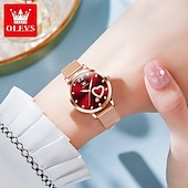 Χαμηλού Κόστους Ρολόγια Quartz-OLEVS Γυναικεία Χαλαζίας Μοντέρνα Καθημερινό Ρολόι Ρολόι Καρπού Φωτίζει ΑΔΙΑΒΡΟΧΟ Διακοσμητικό Ανοξείδωτο Ατσάλι Παρακολουθήστε