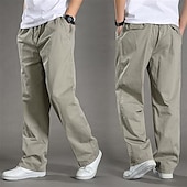 cheap Cargo Pants-Men&#039;s Cargo Pants Trousers Pocket Drawstring Elastic Waist Plain Wearable Outdoor Daily Camping &amp; Hiking Fashion Classic Black Yellow