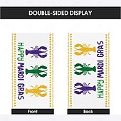 preiswerte Urlaubsteppiche-Karneval Mardi Gras Mast Flagge Outdoor Terrasse Garten Flaggen Parade Banner Dekor Party liefert