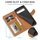 levne Ostatní pouzdra-telefon Carcasă Pro Google Pixel 9 Pro Pixel 9 Pro XL Pixel 8 Pro Pixel 8 Pixel 9 Pixel 7 Pixel 7 Pro Pixel 6 Pixel 6 Pro Flip Cover se stojánkem Magnetické Slot pro kartu Retro TPU PU kůže