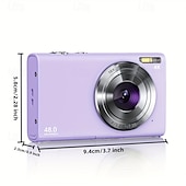 お買い得  アクションカメラ-デジタルカメラ 4k ビデオブログカメラ 48MP デジタルズーム ポータブル ポイントアンドシュート デジカメ 32GB/64GB/128GB メモリカード付属