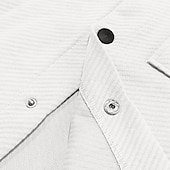 abordables Manteaux &amp; vestes-Homme Chemise Veste Veste de transition Quotidien Résistant à l'usure Avec Poches Jacquard Toutes saisons Uni Occasionnel Revers Régulier Noir Blanche Kaki Gris Claire Gris foncé Veste