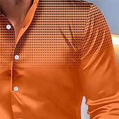 economico Camicie eleganti da uomo-Per uomo Camicia con colletto a fascia Camicia in raso Camicie Liscio Matrimonio Esterno Bianco Rosso Blu marino Arancione Manica lunga Estate Primavera Abbigliamento