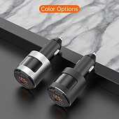 お買い得  車用充電器-sc01 qc3.0 usbc type-c デュアルポート ミニカーチャージャー 急速充電 FM トランスミッター プレーヤー 3.1a 急速充電 usb チャージャー付き
