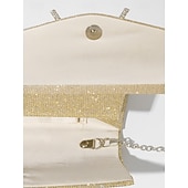 baratos Casamento ACC-bolsa clutch azul com glitter e detalhe de laço de strass, bolsa de noite elegante para mulheres, perfeita para casamentos, festas e eventos formais prata preto azul