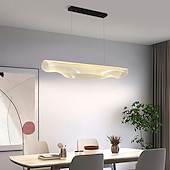 economico Luci a sospensione-lampadario a soffitto a led nordico per tavolo da pranzo ristorante ufficio reception moderno creativo lampada a sospensione in acrilico illuminazione interna 220-240v 120cm