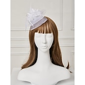 preiswerte Faszinator-Fascinator Hüte Kopfbedeckung Netz Teeparty Pferderennen Ladies Day Melbourne Cup Handgemacht mit floralem Kopfschmuck Kopfbedeckung Kleid zum Beeindrucken Renntag Kleid