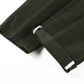 economico Pantaloni Elite da Uomo-Per uomo Joggers Pantaloni a carota affusolati Tasca Tinta unica Lunghezza intera All&#039;aperto Vacanza Feste Vacanza Vintage CachiA Nero Micro-elastico
