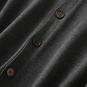 baratos suéter cardigã masculino-Homens Sueter Cardigan Cardigan de malha Estriado Tricotar Tops regulares Tricotado Tecido Decote V Aquecimento Contemporâneo Moderno Roupa Diária Para Noite Roupa Inverno Preto Azul Marinha S M L