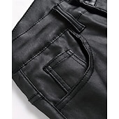 baratos calça casual-Homens Calças cônicas Calças Lederhosen Botões Bolsos Tecido Conforto Ao ar livre Diário Moda Casual Preto Micro-Elástica
