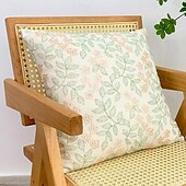 abordables Coussins tendances-1 pcs Coton Housse de coussin, Floral Rectangulaire Carré Traditionnel Classique
