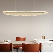 economico Luci a sospensione-piuma lampada a sospensione elettrolitica luce a sospensione dimmerabile continua metallo moderno stile nordico 120cm 220-240v