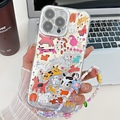 baratos Capas para iPhone-telefone Capinha Para iPhone 16 Pro Max Plus iphone 15 iPhone 15 Pro Max iPhone 14 Pro Max iPhone 13 Pro Max Capa traseira com pulseira Antichoque Retro TPU Vidro Temperado