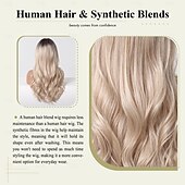 economico Parrucche trendy sintetiche-parrucche lunghe ondulate per donne parrucche miste parrucca parte centrale parrucca naturale per uso quotidiano