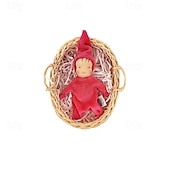 voordelige Poppen-waldorf pop accessoires handgemaakte zachte slapende pop set meisje begeleidende lappenpoppen verjaardagscadeau gebreide pop schattige meisjes pluche pop knuffel gepersonaliseerde geweven poppenset