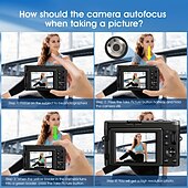 お買い得  アクションカメラ-4k デジタルカメラ 48MP カメラ オートフォーカス コンパクトデジタルカメラ フラッシュライト付き ポイントアンドシュートカメラ 小型デジタルカメラ