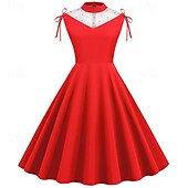 ieftine Rochii-Elegant klasické 1950 Rochii Linia -A Pentru femei ziua îndragostiților Evenimente / Petrecere Dată Petrecere ceai Adulți Rochie Primavara vara