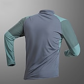 abordables Tapas-Hombre Camiseta Camiseta para senderismo Manga Larga Cremallera de un cuarto Camiseta Camiseta musculosa Camiseta elástica de culturismo Al aire libre Secado rápido Rutina de ejercicio Suave Reductor