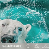 levne Ocean Print-Pánské Zvíře Medvěd Legrační Plavky pánské Surfovací šortky Pánské plavky Středně vysoký pas Šik ven Havajské Ležérní Denní Dovolená Kapsy Šňůrky Elastický pas Návrhář Oblečení
