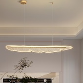 economico Luci a sospensione-piuma lampada a sospensione elettrolitica luce a sospensione dimmerabile continua metallo moderno stile nordico 120cm 220-240v