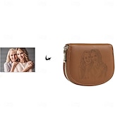 baratos Para mulheres-Carteira de Foto Gravada Personalizada - Melhor Presente para Mãe - Carteira de Couro Personalizada com Foto Presente Perfeito para Casamento Dia das Mães Aniversário Natal e Presente Sazonal para Ela