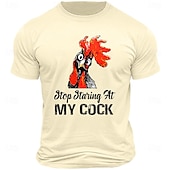billiga Mäns grafiska t -shirt-Herr Bokstavstryck Rolig kuk T-shirt T-tröja 100 % bomull Kortärmad Grafisk Skjorta Svart Vit Armégrön Bekväm t-shirt Semester Gata Modedesignerkläder