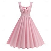 cheap Dresses-Retro Vintage 1950s Cocktail Dress Dress Flare Dress Solid Color Women&#039;s Masquerade Event / Party Bachelorette Party Festival Adults&#039; Dress Homecoming Dresses