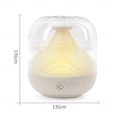 cheap Humidifiers &amp; Dehumidifiers-700ML Humidifier Desktop USB Aromatherapy Humidifier LED Night Light Air Diffuser Mist, Bedroom Air Purifier