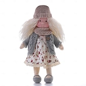 preiswerte Puppen-Waldorfpuppe mit Baumwollkörper, Künstlerpuppe, handgefertigte Mini-Anziehpuppe zum Selbermachen (Zubehör Bär nicht im Lieferumfang enthalten) für Weihnachtsgeschenke
