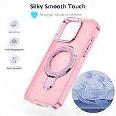 お買い得  iPhone用ケース-電話 ケース 用途 iPhone 16 Pro Max プラス iPhone 15 プロマックスプラス iPhone 14 13 12 Pro Max Plus バックカバー スタンド付き ブリンブリングリッターシャイニー 耐衝撃 レトロ風 PC シリコーン