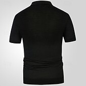 お買い得  メンズプリントポロシャツ-男性用 ボタンアップポロ ゴルフシャツ カジュアル スポーツ ラペル 半袖 ファッション ベーシック カラーブロック パッチワーク ボタン 夏 ブラック イエロー グリーン ボタンアップポロ