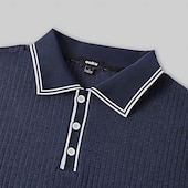 preiswerte Urlaub-Herren Poloshirt Golfhemd Arbeit Casual Kargen Gerippter Polokragen Kurzarm Basic Modern Farbblock Patchwork Taste Frühling Sommer Regular Fit Hellblau Weiß Burgunderrot Marinenblau Grau Poloshirt