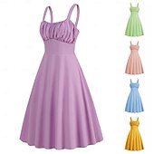 preiswerte Kleider-Elegant Klassisch 1950er Kleid A-Linie Damen Valentinstag Veranstaltung / Fest Date Teegesellschaft Erwachsene Kleid Frühling &amp; Sommer